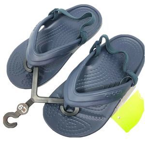 CROCS Toddler Size 6 Flip Flops back strap New